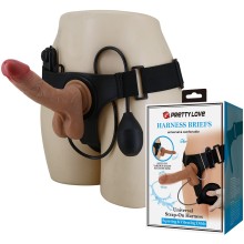 Страпон «Pretty Love Oher» с вибрацией и эффектом эякуляции, цвет телесный, Baile BW-022103P, длина 20 см.