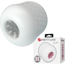 Сквозной маструбатор «Pretty Love Crystle» с пупырышками внутри, TPE, Baile BM-009252N-1, длина 6 см.