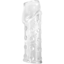 Насадка на пенис «Pretty Love Bigger Thicker» с головкой, цвет прозрачный, Baile BI-026274M, длина 19.8 см.