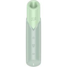 Вакуумный стимулятор «Naughty Kiss» в виде губной помады, Satisfyer 4078557, цвет мятный, длина 12 см.