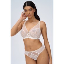 Кружевной бюстгальтер-бралетт Chiara Gold M с мягкой чашкой на косточках, с боковой поддержкой, 70C, белый, Alles, Alles_Chiara Gold M Bralette Off-White