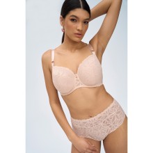 Бюстгальтер Sugar Dune на косточках, с боковой поддержкой, нижняя часть чашки на уплотнителе, верхняя из нежного кружева, 95G, бежевый, Alles, Alles_Sugar Dune PU