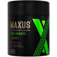 Презервативы «MAXUS 100 Mixed» гладкие и текстурированные, латекс, 2122mx, длина 18 см.