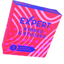 Презервативы «Expert Ribbed&Studded» 3 шт, латекс, 9274ex