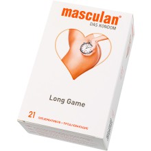 Презервативы «Masculan Long Game», продлевающие, 21 шт., 20670, длина 18.5 см.