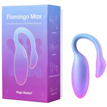 Виброяйцо «Flamingo Max» с управлением со смартфона, синий, Magic Motion 861153z, из материала силикон, длина 11 см.