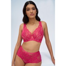 Бюстгальтер-бралетт Euphoric Rouge с мягкой чашкой на косточках, с боковой поддержкой, 75G, фуксия, Alles, Alles_Euphoric Rouge M Bralette