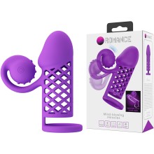 Компактная насадка из мягкого гипоаллергенного силикона с клиторальным отростком, Pretty Love MC57, длина 12.8 см.