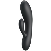 Вагинальный вибратор для точки G «Matt» с клиторальным отростком из коллекции Pretty Love от Baile, цвет черный, BI-014495-2, из материала силикон, длина 16.9 см.