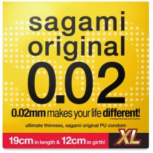 Презервативы Sagami Original 002 Extra Large XL, полиуретан, 1 шт., длина 19 см.