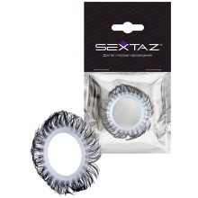 Эластичное кольцо для эрекции, с ресничками, внутренний диаметр 2.5 см, Sextaz sem-55326, цвет прозрачный, диаметр 2.5 см.