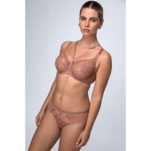 Роскошный кружевной бюстгальтер Chiara с мягкими чашками на косточках и с боковой поддержкой, 75I, кофе, Alles, Alles_Chiara M Mocha Mousse