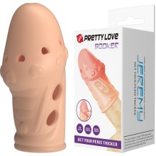 Насадка на пенис телесная «Pretty Love Booker», Baile BI-026289, длина 8 см.