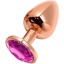 Анальная втулка «Wooomy Tralalo M», розовая, розовый кристалл, CNEX 21064, длина 8 см.