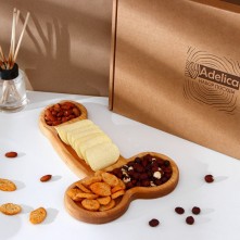 Сервировочное блюдо «Adelica XL» в подарочной упаковке, береза, 9506839, бренд Сувениры, длина 32.5 см.