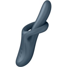 Вибратор-ротатор «Heat Flex 4» с функцией нагрева, цвет серый, Satisfyer 4068237, длина 23 см.