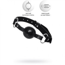 Кляп шар «Gag Anonymo 0304», цвет черный, ToyFa УТ-00002417, длина 64 см.