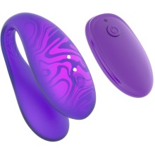 Парный вибромассажер «TWEEN+» с ДУ и управлением через приложение, фиолетовый, Amovibe AM-001V, длина 8 см.