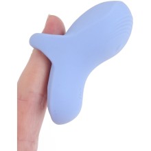 Вибромассажёр-насадка на палец «Sensa», голубой, Fuzu RRPFZ-714R-3P, длина 7 см.