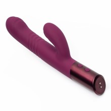 Эффектный вибратор-кролик «VelvetTouch Thrusty» с поступательными движениями, фиолетовый, Selove SE206-purple, длина 24.4 см.