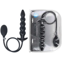 Анальная втулка «Evelz» с подкачкой, SHOTS 36-LVL04-0002BLK, бренд Shots Media, длина 19 см., со скидкой