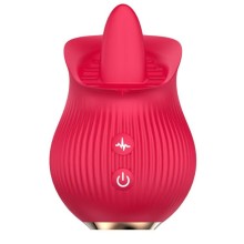 Вибратор с язычком «Petal Bliss» и 12 режимов вибрации, цвет красный, 26-00222, длина 9 см.