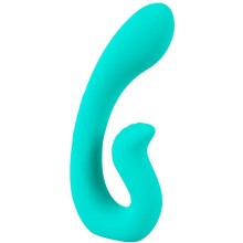 Двухголовый вибратор «NAIRA», цвет бирюзовый, Orion 5405815ON, длина 17.5 см.