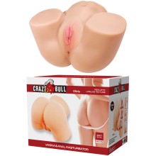 Мастурбатор-полуторс «Crazy Bull Olivia» с вибрацией и голосовым сопровождением, цвет телесный, Baile BM-009259Z, длина 20 см.
