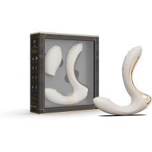 Вибратор G-точки с вакуумной стимуляцией и пульсацией Zalo «Talis G Spot PulseWave», с подогревом, 14.4 см, белый, IPX7, F03804, длина 14.4 см.