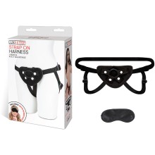 Черные неопреновые трусики для страпона, цвет черный, размер 42/48, LF1337, One Size (Р 42-48)