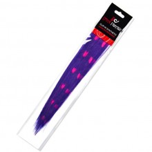 Цветные Clip-in локоны фиолетовые с розовыми сердечками