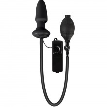 Gopaldas «Expandable Butt Plug» анальная пробка-расширитель с вибрацией, цвет черный, длина 11 см., со скидкой