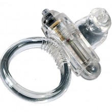 Эрекционное кольцо с вибрацией для стимуляции клитора, длина 4.5 см.