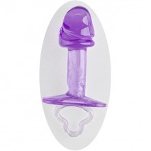 Анальная пробка в форме фаллоса, цвет фиолетовый, бренд SexToy, из материала TPR, длина 9 см., со скидкой