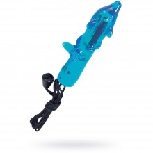 Вибратор «Дельфин», цвет голубой, Dream Toys 50286, из материала ПВХ, длина 5 см.