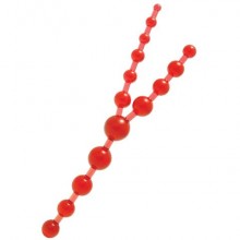 Gopaldas «Triple Anal Pleasures» красные тройные анальные шарики «Тройное удовольствие», длина 30 см, Gopaldas 2K697, цвет Красный, длина 31 см.