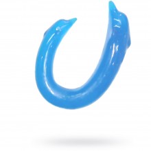 Двухголовый фаллоимитатор «Дельфин», цвет синий, длина 28.9 см, Dream Toys 50554, из материала TPE, длина 28.9 см.