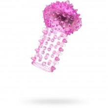 Вибронасадка «Toyfa», цвет розовая, длина 6.5 см, 818036-3, из материала ПВХ, длина 6.5 см.