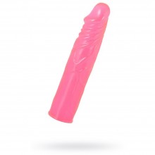 Гелевый фаллос-реалистик с текстурой, цвет розовый, ToyFa 882001-3, длина 19 см.