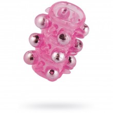 Насадка с шариками, цвет розовый, стимулирующий, 888002, бренд ToyFa, из материала ПВХ, длина 5 см., со скидкой