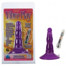 California Exotic «Vibro Play» фиолетовая анальная пробочка 10 см, бренд CalExotics, из материала ПВХ, цвет Фиолетовый, длина 10 см.