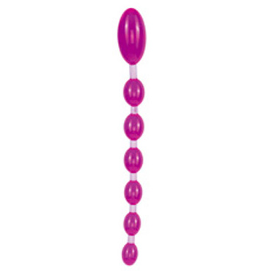 Анальная цепочка-шарики, цвет фиолетовый, длина 27.4 см, Gopaldas 06-109, из материала ПВХ, длина 27.4 см.