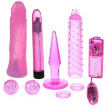 Gopaldas «Mystic Treasures» розовый эротический набор для двоих с вибрацией, длина 20 см.