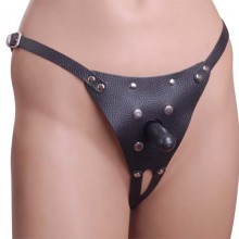 Трусики для насадок со штырьком «Sitabella Vac-U-Lock Two», цвет черный, СК-Визит 3151-1, длина 8.5 см.