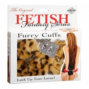 Наручники металлические Furry Love Cuffs с мехом Гепард, бренд PipeDream, цвет Леопард