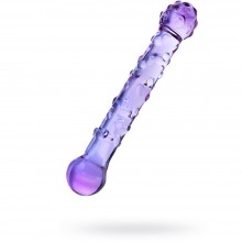 Нежно-фиолетовый стеклянный фаллоимитатор с шишечками, длина 18 см, 912147, из материала Стекло, длина 19.6 см., со скидкой