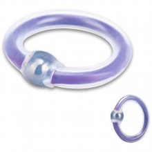 Эрекционное кольцо на пенис с шариком Ef-t027-cpur, бренд EroticFantasy, из материала TPR