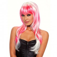 Бело-розовый парик Candy Ef-wg-27-pnk/wht, бренд EroticFantasy, из материала Акрил, со скидкой