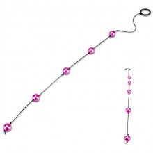 Анальные бусы с розовыми шариками Pink Madness Ef-t029-spnk, бренд EroticFantasy