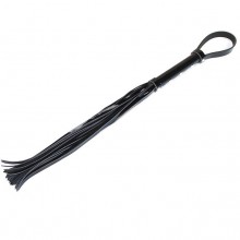 Глянцевая плетка «Glossy Whip», цвет черный, EroticFantasy EFW016, из материала Искусственная кожа, длина 40 см.